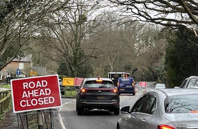 Traffic disruption in Runnymede and Weybridge