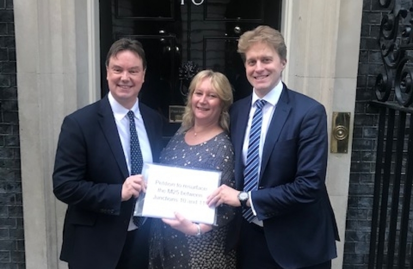 M25 resurfacing petition presented to 10 Downing Street
