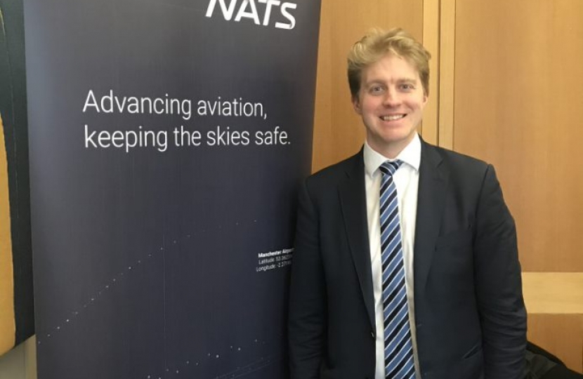 Dr Ben Spencer MP attending a parliamentary event on airspace modernisation