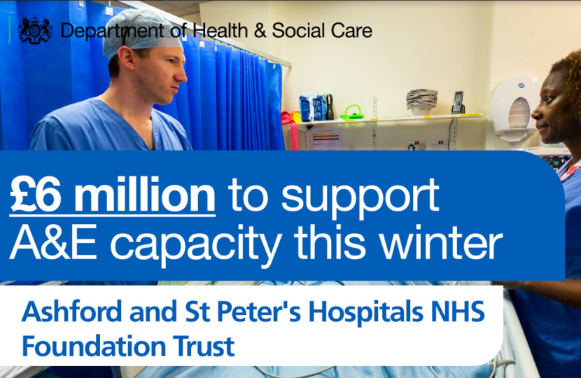 £6 million funding announced for St Peter's A&E
