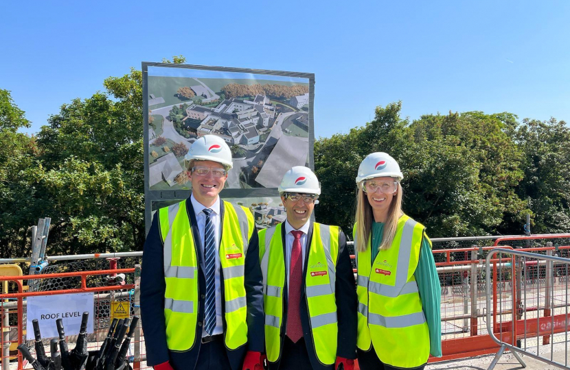 Celebrating the 'topping out' of the new mental health hospital in Chertsey