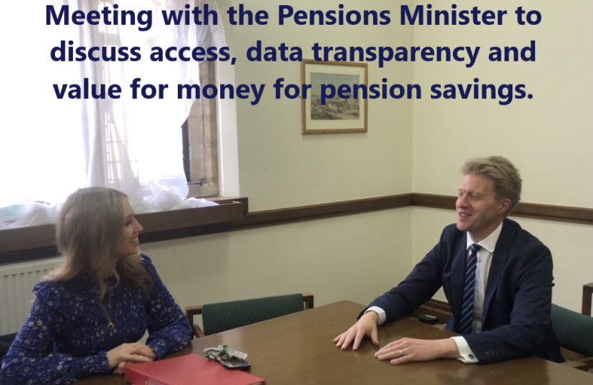 Dr Ben Spencer MP meeting Pensions Minister Laura Trott MP