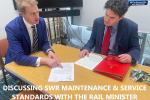 Dr Ben Spencer MP meeting Rail Minister Huw Merriman to discuss local rail service improvements