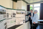 Dr Ben Spencer viewing plans for the new Weybridge health facilities