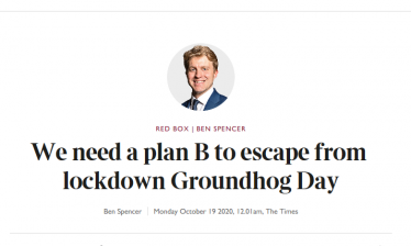 Article 'Lockdown Groundhog Day' pulished by Dr Ben Spencer MP