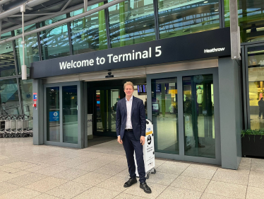 Ben Spencer MP at Heathrow Airport Terminal 5