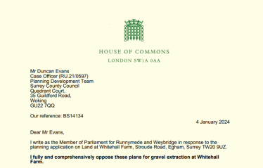 Whitehall Farm Planning objection letter